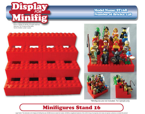 Product picture Custom LEGO Display for Minifig / Minifigures instruction
